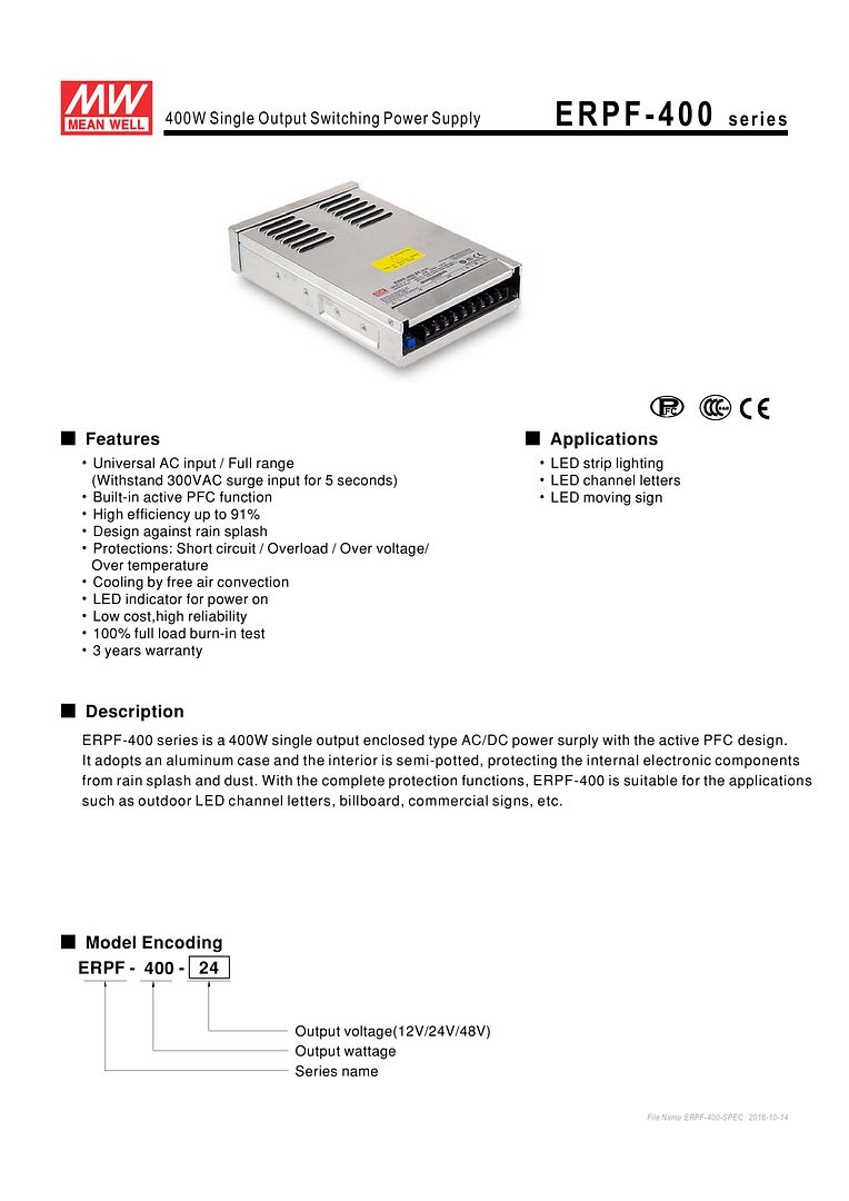  photo ERPF-400 mean well power supply alimentatore 12 24 volt 400 watt 1_zps58icqise.jpg