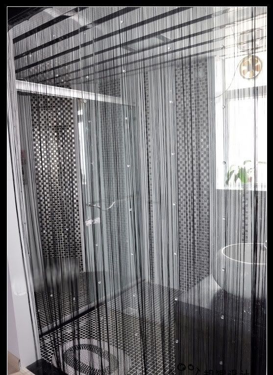 Blacks Door Window Panel Room Divider String Curtain /Crystal Beads ...