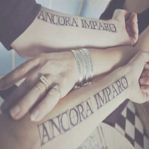 ancora imparo tattoos