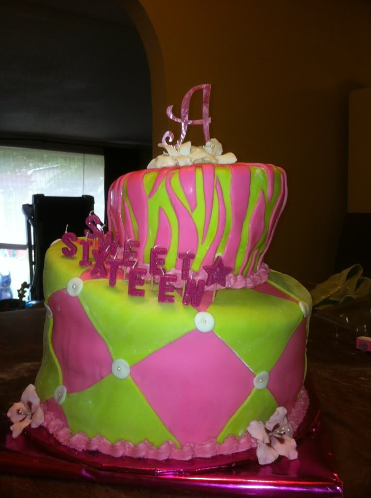 This is my daughter's Sweet Sixteen Birthday cake