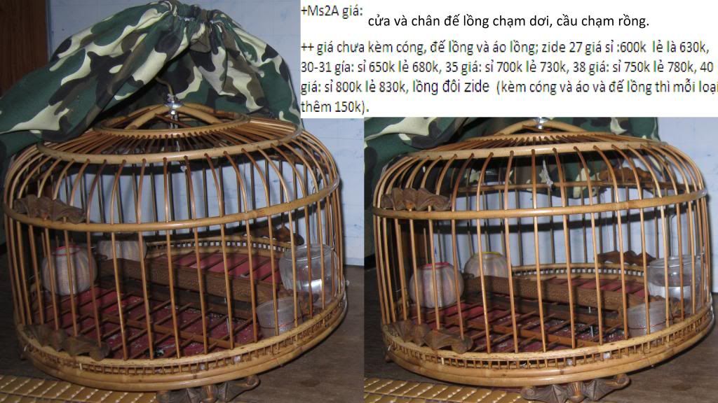 Cung cấp sỉ và lẻ lồng bẫy, lồng nuôi  và phụ kiện cu gáy và chim hót trên toàn quốc. - 11