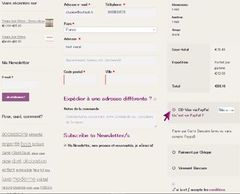 cocher la case payer avec paypal