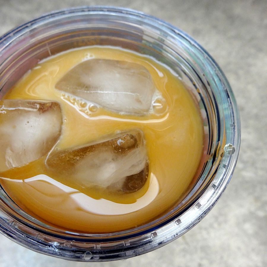 cold brewed iced coffee