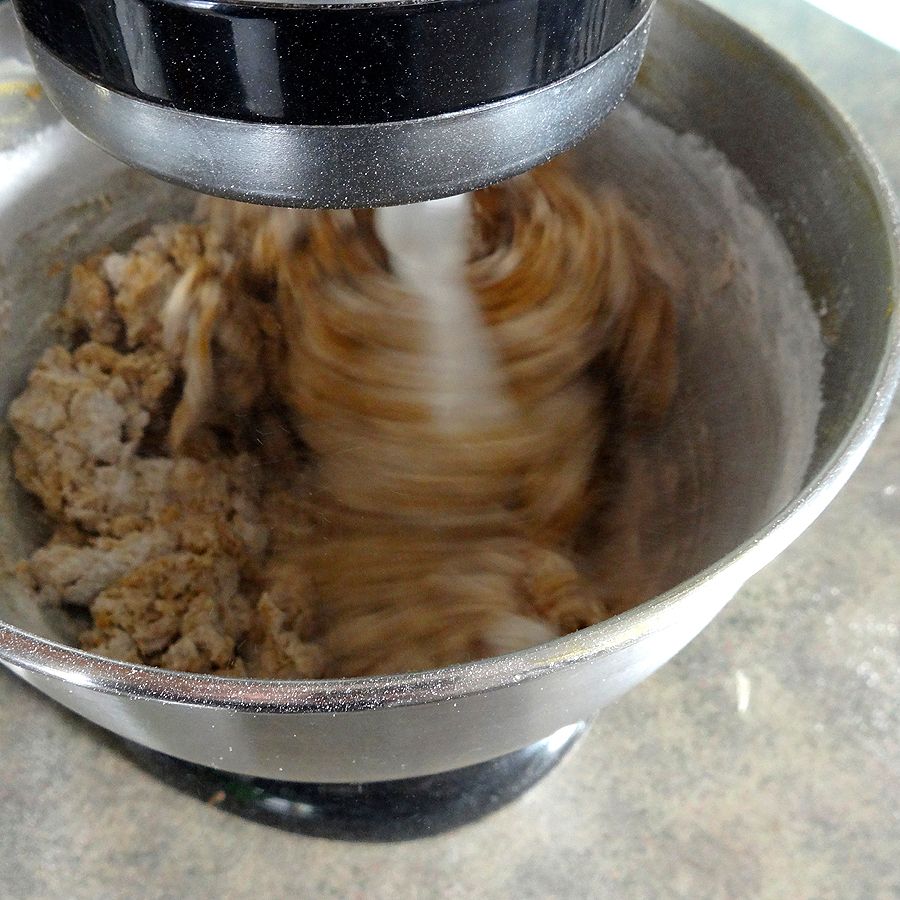 Crosby's ginger molasses cookies mixing