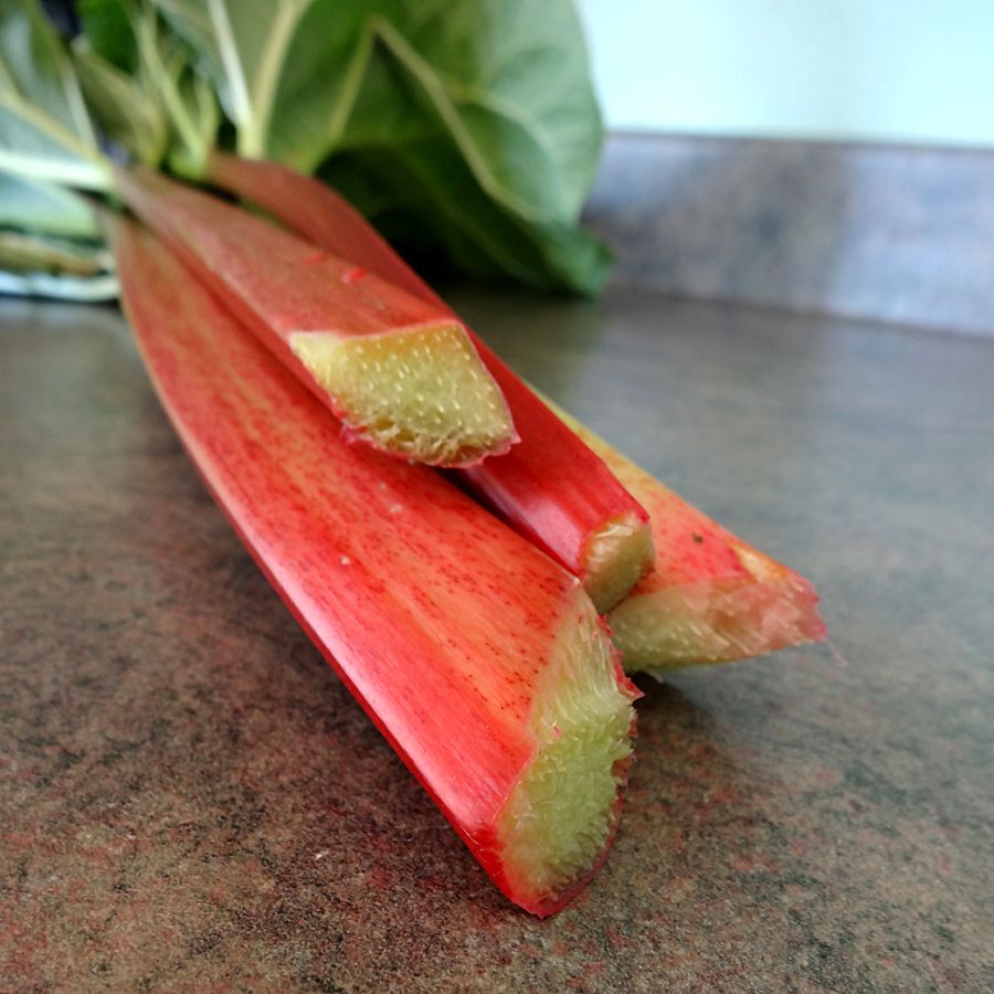 Wash rhubarb