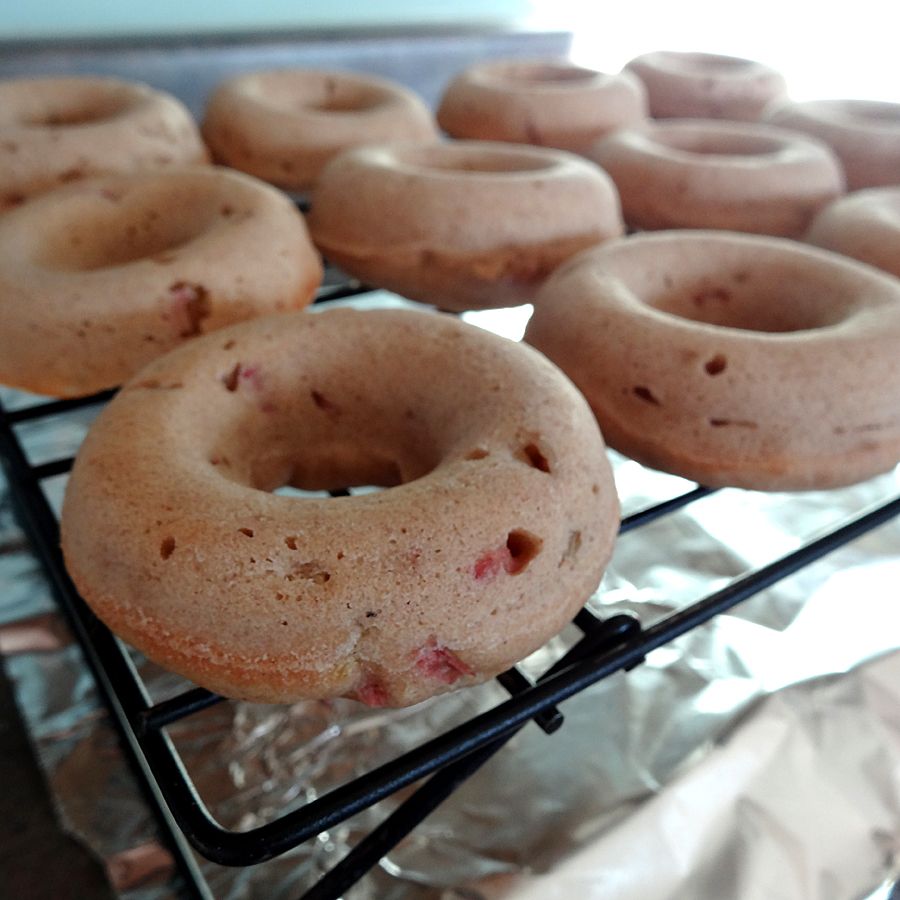 donuts cooling on rack