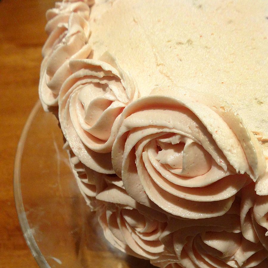 rose cake piping
