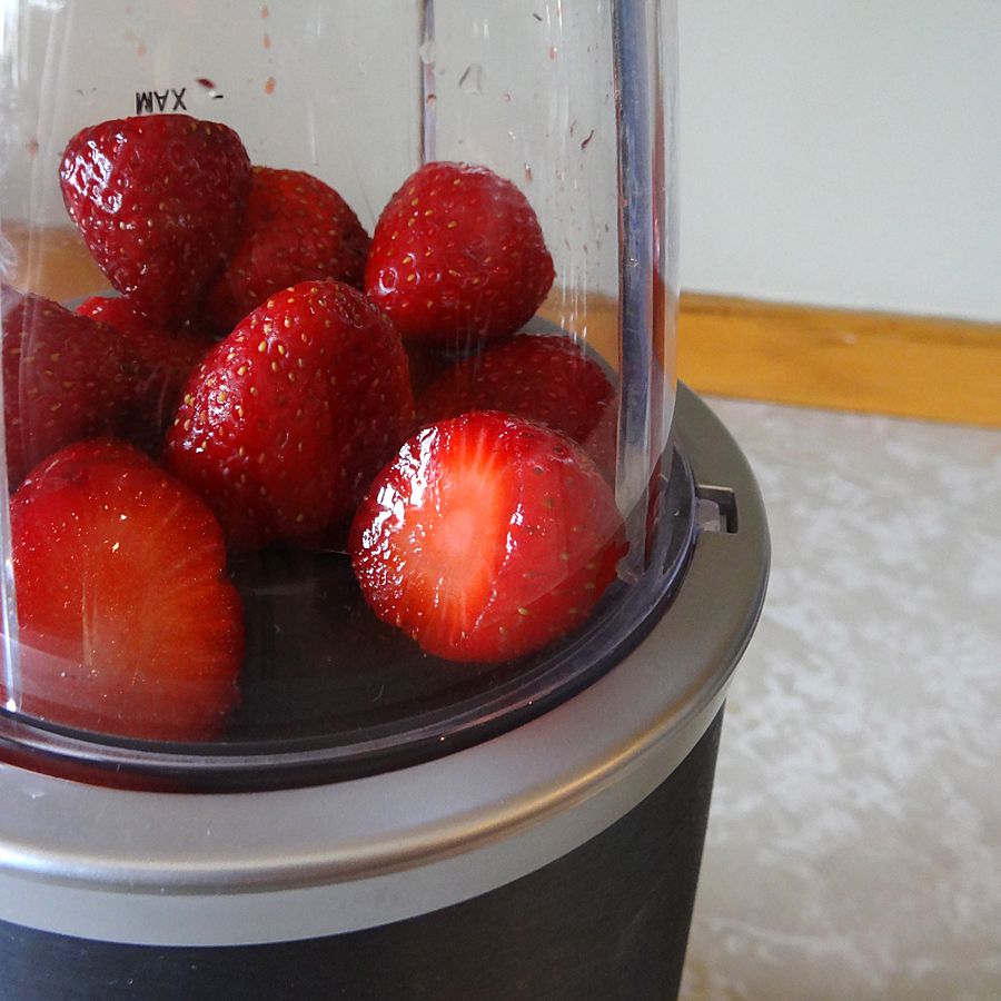 Berries in blender