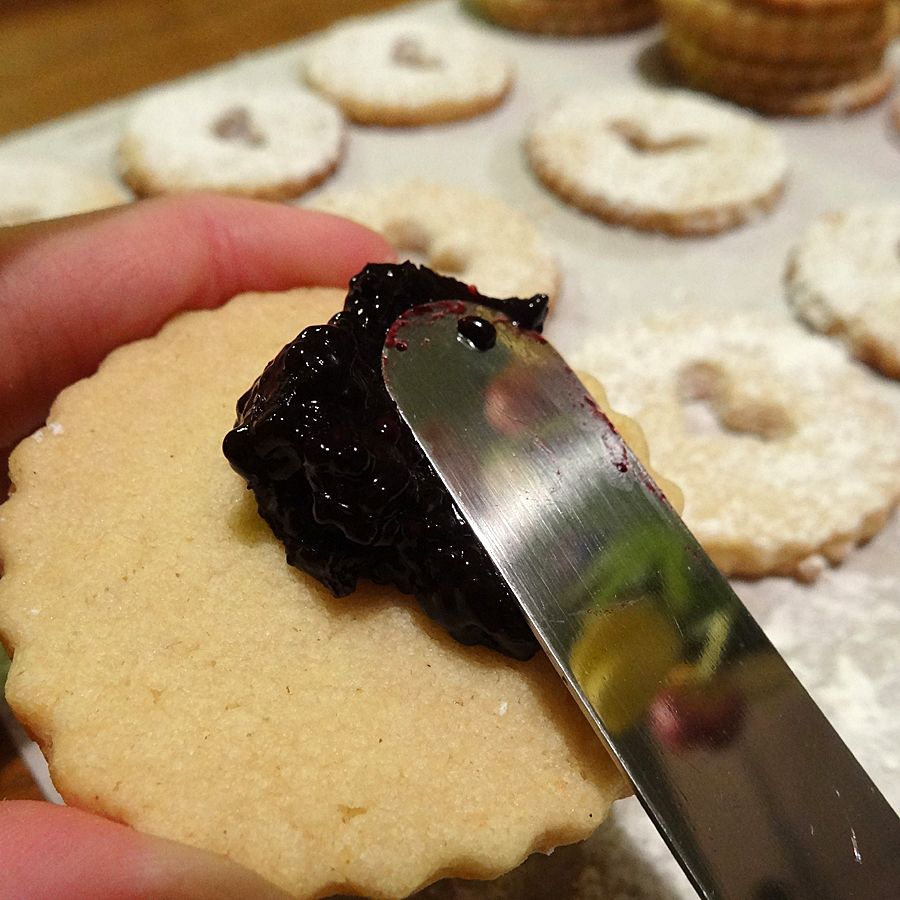 Spread NS Wild Blueberry Chia Seed Jam on cookies