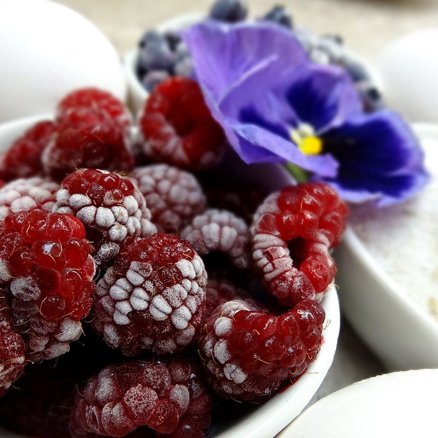 Frozen raspberries