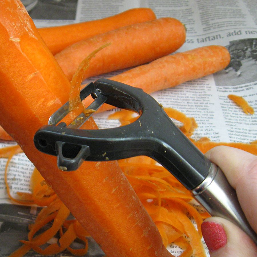 Peeling carrots