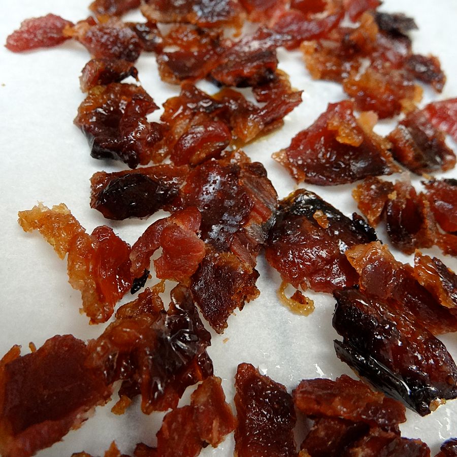 crumbled candied bacon