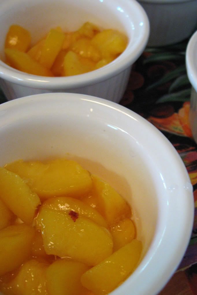 peaches in cups