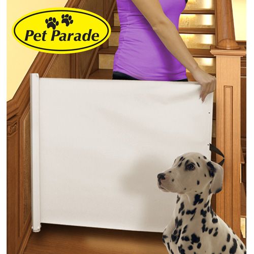Pet Parade Retractable Gate Indoor Outdoor Durable Mesh Fits openings up to 45" eBay