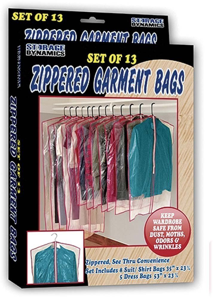 Storage Dynamics Set of 13 Zippered Garment Bags
