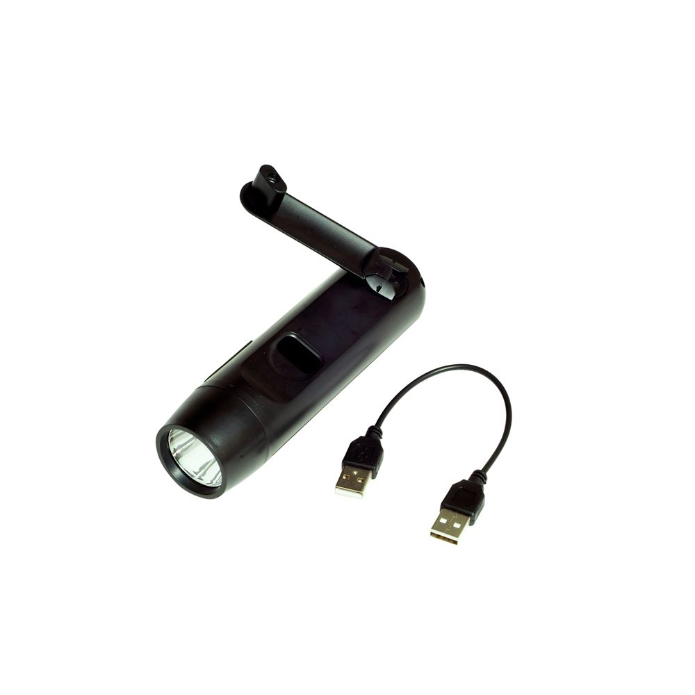 Cell Phone Charger Hand Crank Emergency USB LED Flashlight 3 Watt