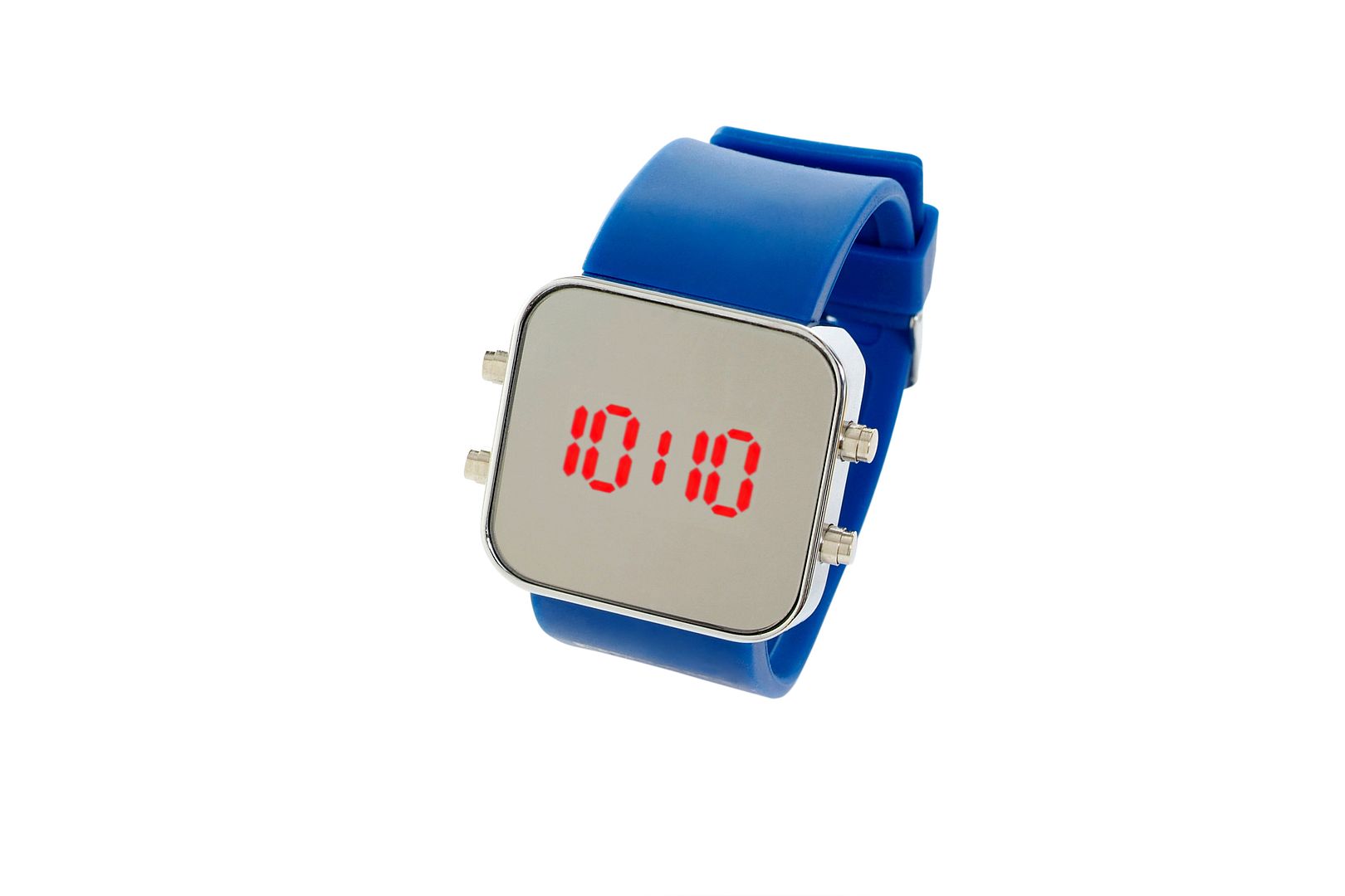 Led Mirror Watch Unisex Fashionable Gel Silicone Sport Time Date Jelly