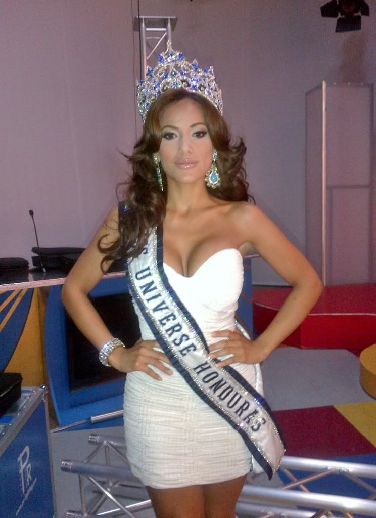 Miss Honduras 2012, Jennifer Andrade, is introduced during 