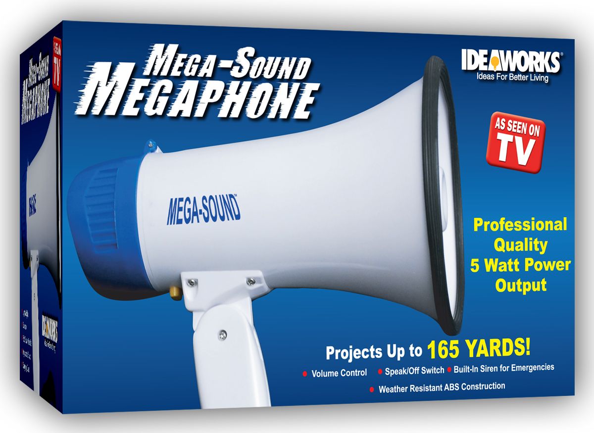 New Portable Mega Phone Mega Sound with Emergency Siren Megaphone Bull ...